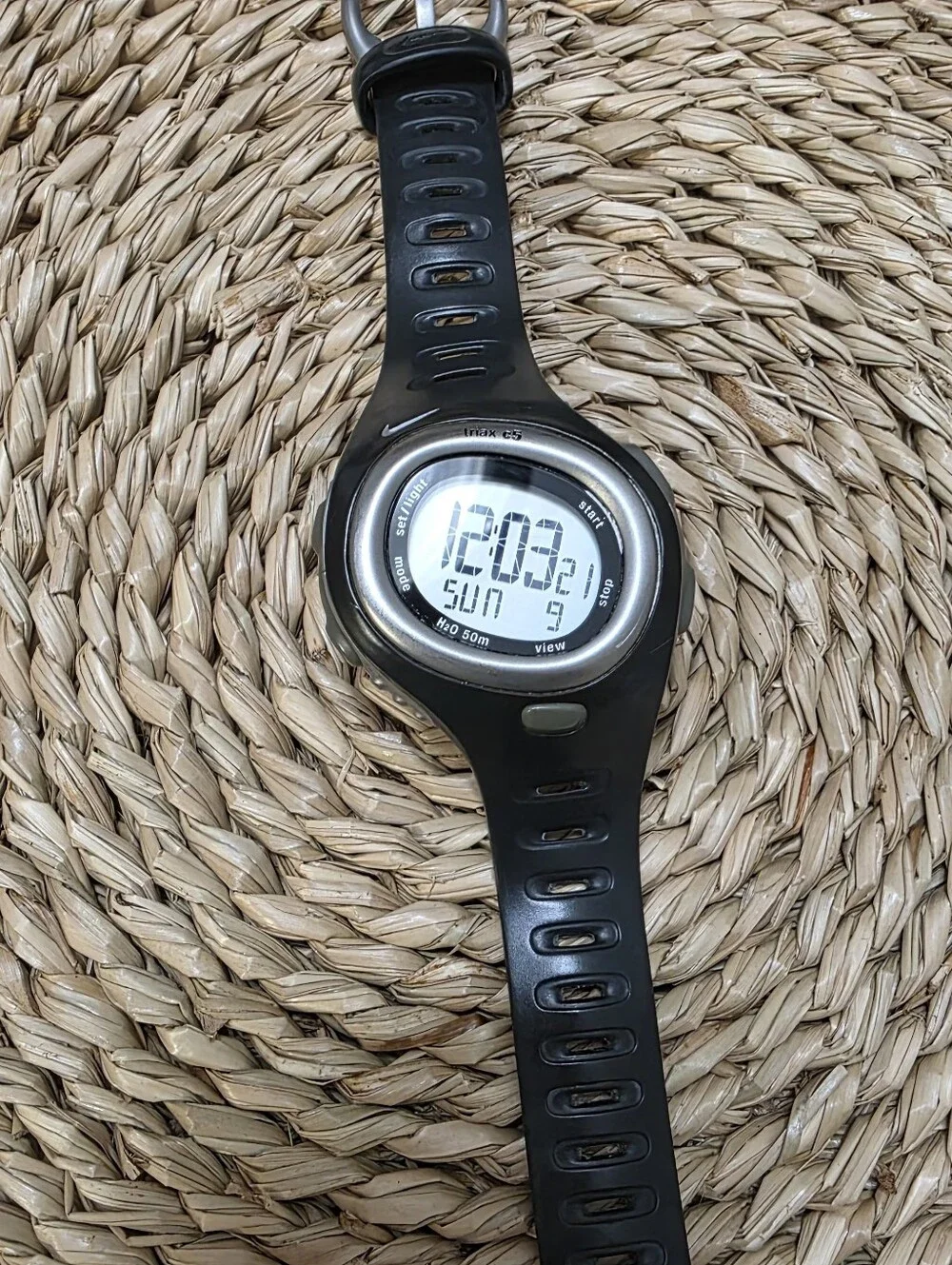 Vintage Nike Triax C5 SM0015 Digital Running Watch Black Gray N BatteryService